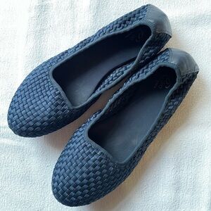 Easy Spirit 360 Navy Blue Woven size 10 Ballet Flats